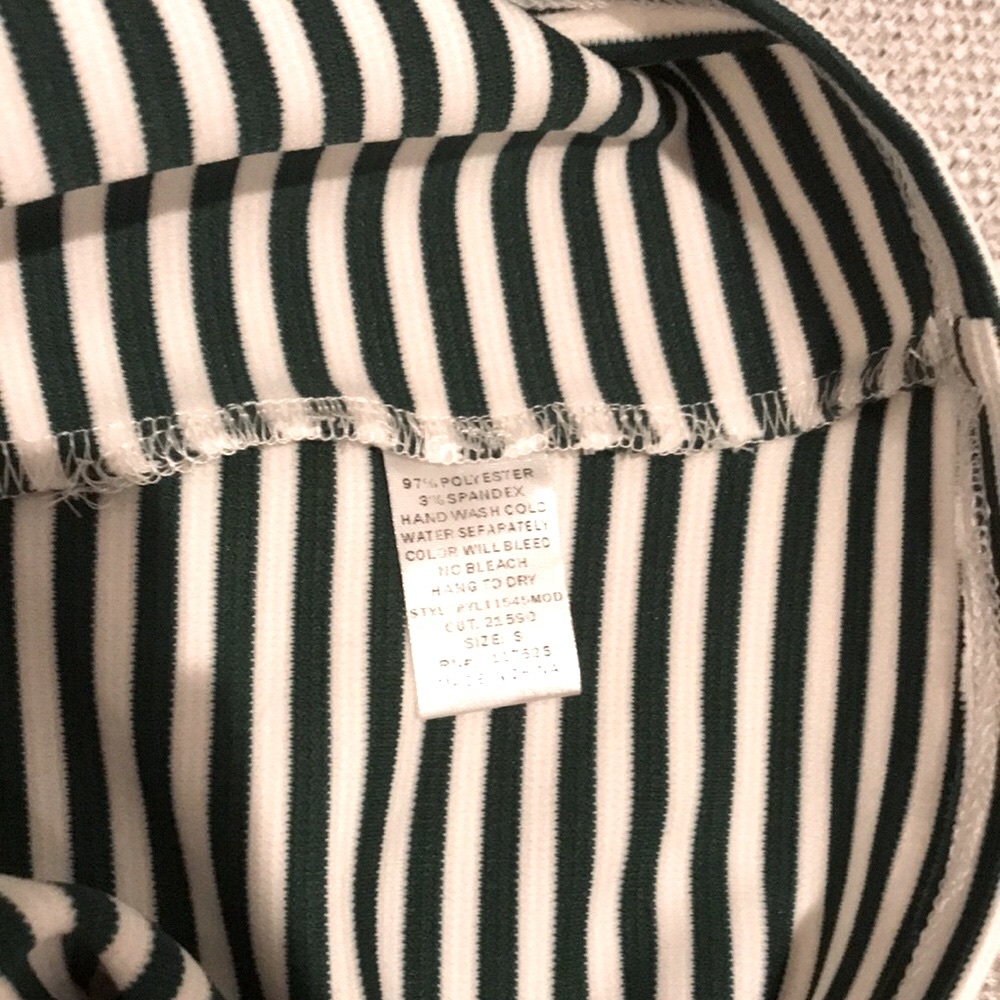 Revolve Ruffle Scuba Dress Stripes - Picture 4 of 5